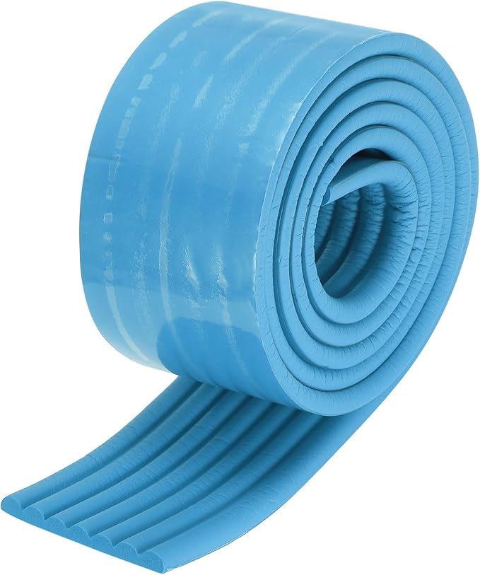 uxcell Bunk Bed Ladder Pad, 6.5ft NBR Self-Adhesive Corner Edge Protector Soft Furniture Corner Guard for Ladder Table Desk Edge, Blue