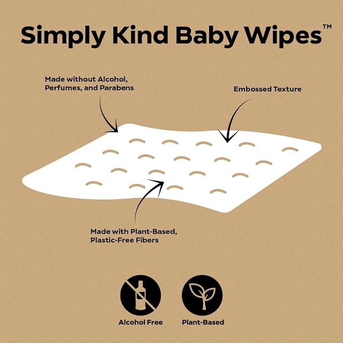 DYPER Baby Wipes | 99% Water Wipes | 100% Plant-Based | Hypoallergenic for Sensitive Skin | Honest Ingredients | Fragrance Free | Plastic-Free | Unscented | Single Pack, 60 Wipes