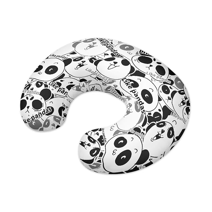 Jeiento Baby Nursing Pillow Cover Funny Panda Newborn U-Shaped Breastfeeding Pillowcase Cushion Cover Decor Case Fits Nursing Pillow for Newborn