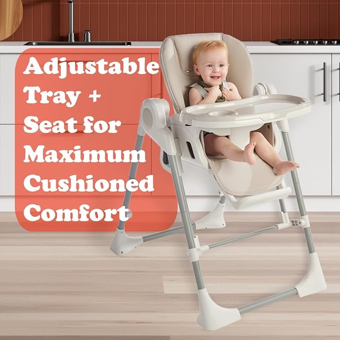 PrimoBaby SnuggleBug 2-in-1 Infant Swing & High Chair, Adjustable Seat Recline, Height, & Feeding Tray, App Control, Music & Nature Sounds, Toy Bar, Ergonomic Cushion, 5 Point Safety Harness