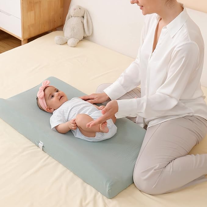 Muslin Changing Pad Cover for Baby Boys Girls, Ultra Soft Breathable Diaper Changing Table Pad Cover, Neutral Fitted Changing Pad Sheets