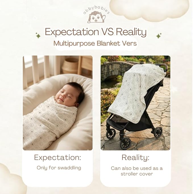 Baby Nursing Cover Muslin Blanket and Nursing Covers with Cute Building Print Multi Use Scarf Carseat Canopy and Baby Essentials for Newborn Boy or Girl (Circus)