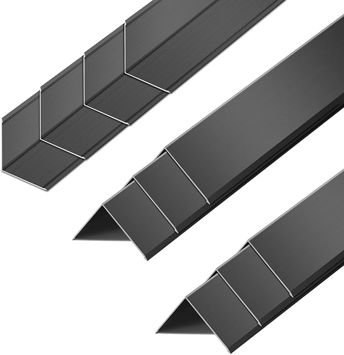 10PCS Black Aluminium Wall Corner Protector Guard 2x2x48” Corner Trim Molding L Metal Edge Protectors for Walls Corner Guards