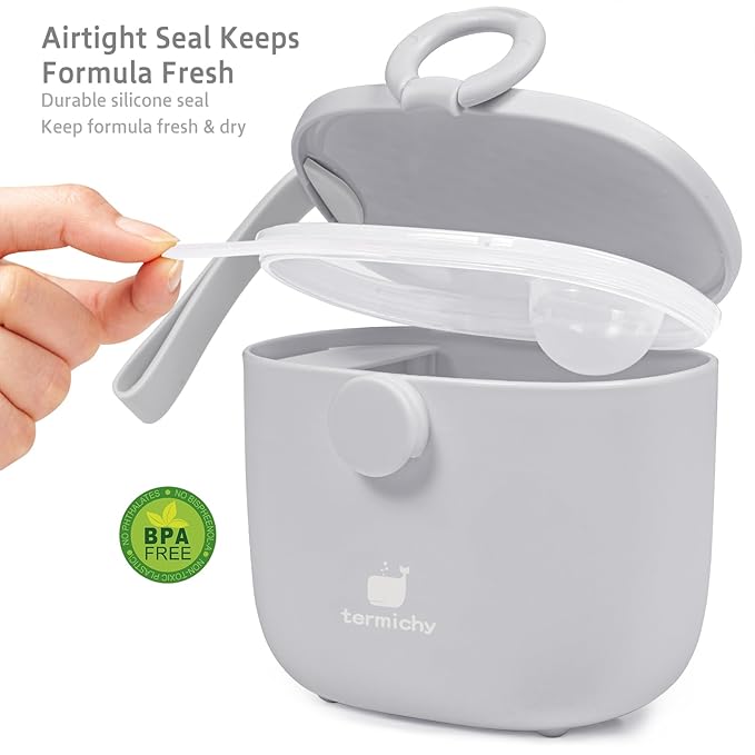 Termichy Baby Formula Dispenser, Portable Milk Powder Dispenser Container with Carry Handle and Scoop for Travel Outdoor Activities with Baby Infant, 8.8OZ, 0.55LB, 250g, 500ml