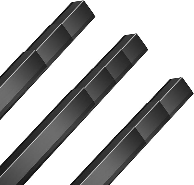 10PCS Black Aluminium Wall Corner Protector Guard 0.8x0.8x48” Corner Trim Molding L Metal Edge Protectors for Walls Corner Guards