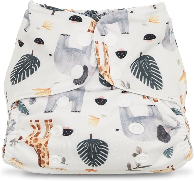 babygoal Baby Cloth Cover for Prefolds,Flats or Fitted Diapers– Adjustable, Reusable, Waterproof Swim Diaper Cover