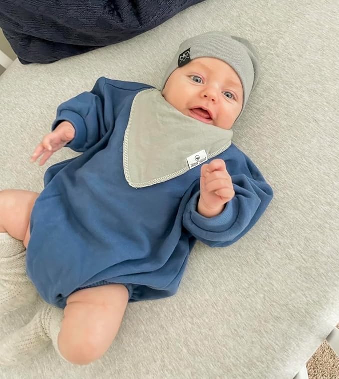 DiaperSquad's 100% Organic Cotton Baby Drool Bibs, Super Absorbent & Adjustable Baby Bibs for Drooling and Teething
