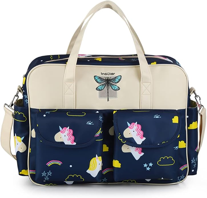 Kamay's Mummy Shoulder Bag Diaper Bag Chic Nappy Changing Bag Tote/Messenger Style Large with Changing Mat, Adjustable Straps