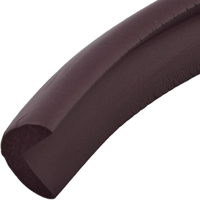 uxcell Foam Rubber Flat Furniture Dresser Corner Edge Protector Cushion 2 Pcs Dark Brown