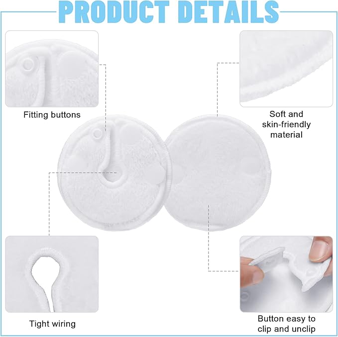 Sosation 20 Pack Feeding Tube Pads G Tube Button Pad with Cover Reusable Feeding Supplies Cotton Button Covers Peritoneal Abdominal Dialysis Peg Supplies for Nursing Care, White
