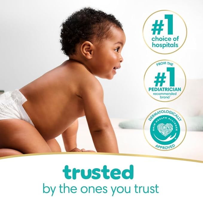 Pampers Sensitive Baby Wipes, Water Based, Clinically Proven, Hypoallergenic, and Unscented for Babies, 336 Wipes Total (6 Flip-Top Packs) [Packaging May Vary]