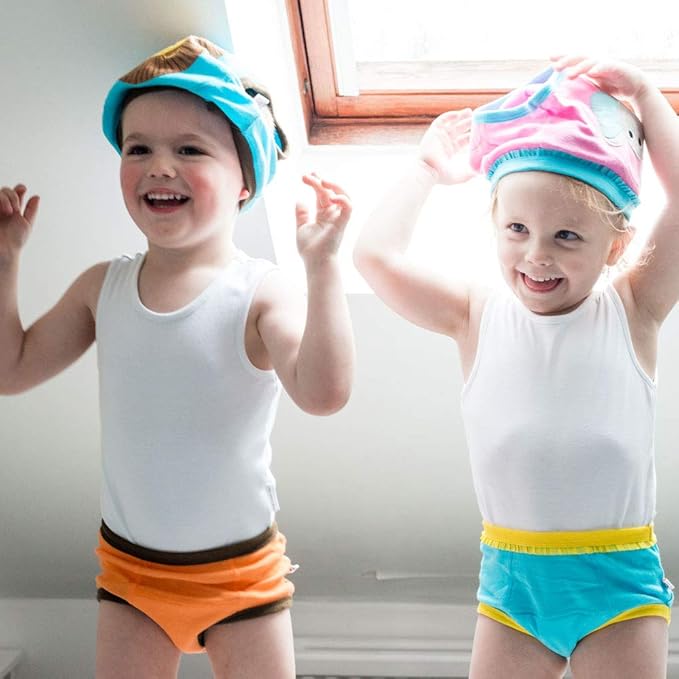 Girls 3 Piece Organic Training Pant Set - Safari Friends (2T-3T)