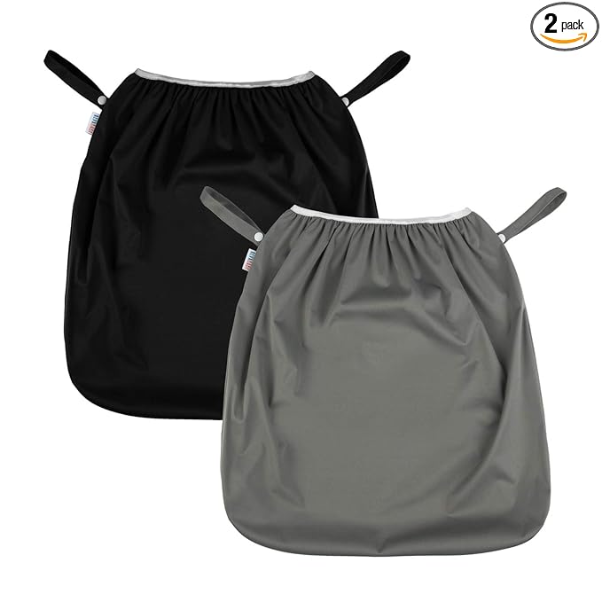 ALVABABY Reusable Diaper Pail Liner for Cloth Diaper,Rubbish Bag,Laundry,Kitchen Garbage Cans (Black Grey, Small Size：5 Gallon) LLS-B2629