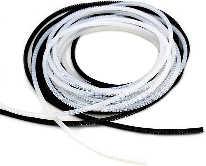 Flexible Sharp and Rough Edge Trim Protector, Push-in Edge Shield for Steel Panels, Wood Panels, Glass and Plastic Panels, Fits 0.03"-0.045" Thickness Edge, Black, White, 32'