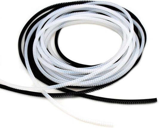 Flexible Sharp and Rough Edge Trim Protector, Push-in Edge Shield for Steel Panels, Wood Panels, Glass and Plastic Panels, Fits 0.03"-0.045" Thickness Edge, Black, White, 32'