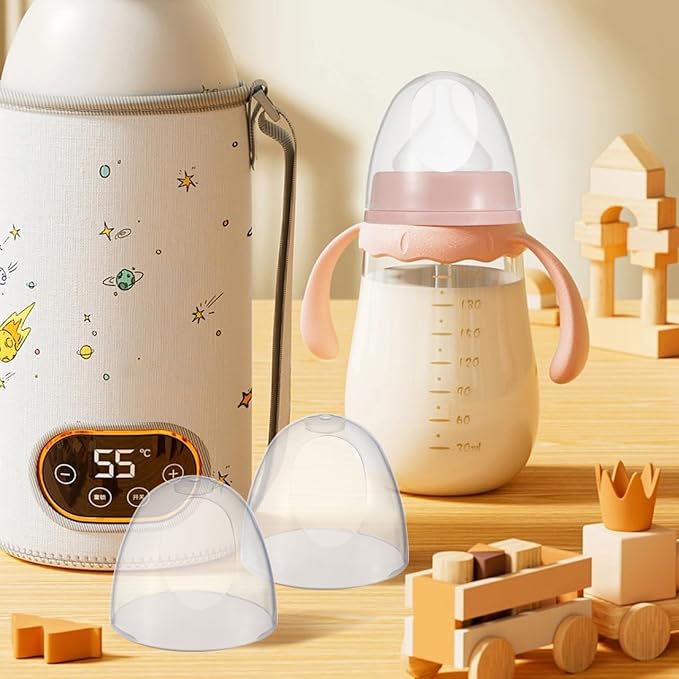 PRETYZOOM Baby Bottle Caps Replacement Wide Neck Milk Bottle Lids Plastic Leak-Proof Feeding Caps for Home Travel Use Compatible with Pigeon