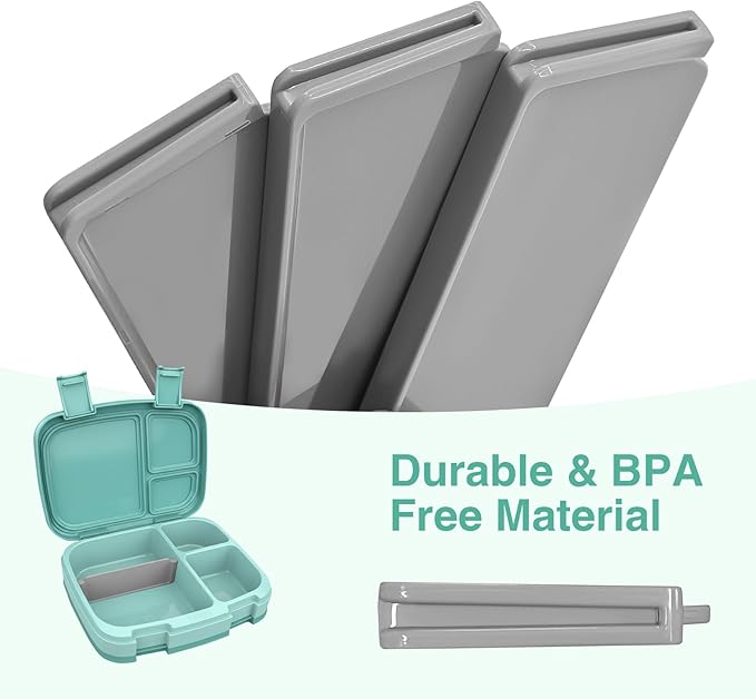 Silicone Lunch Box Dividers, 3 Pack Bento Box Divider Insert, Reusable Food Separator for Meal Prep, Dishwasher Safe Lunch Box Organizer Accessories