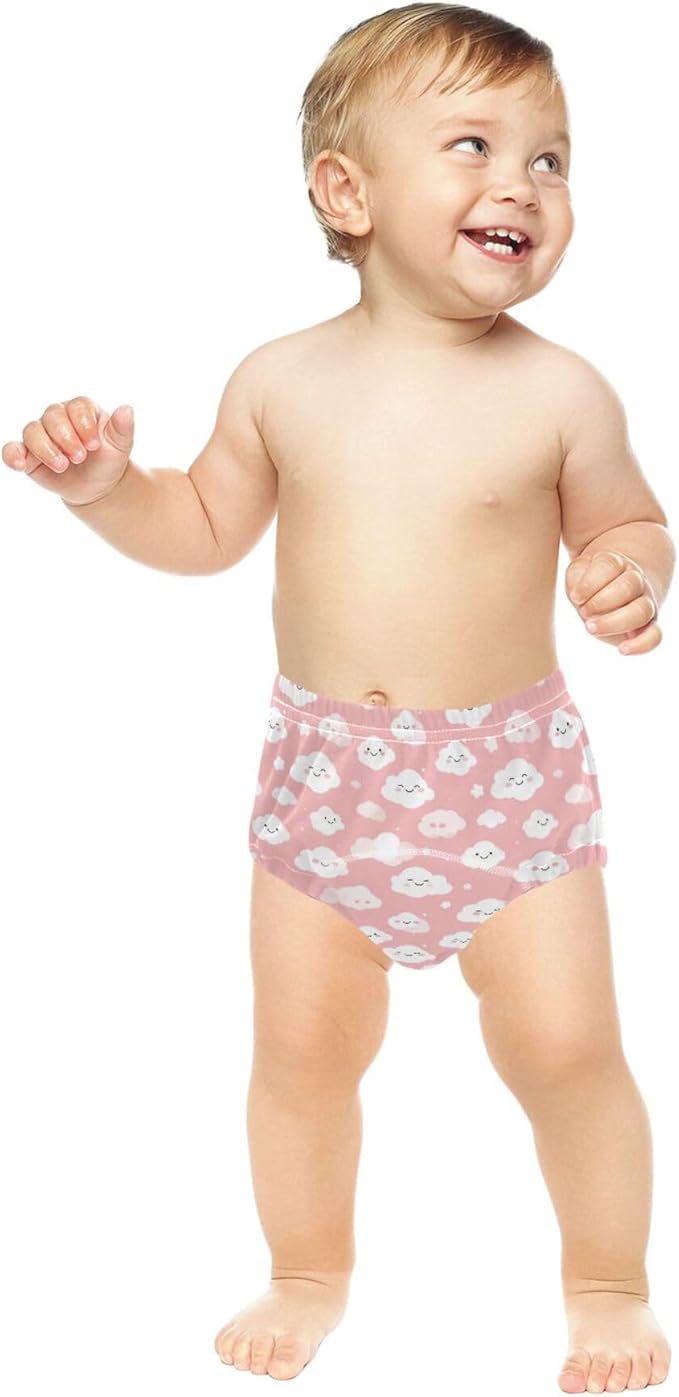 Little Boys Training Potty Underwear Reusable Bed Wetting Underpants for Toddler Girls 3T Cute Clouds