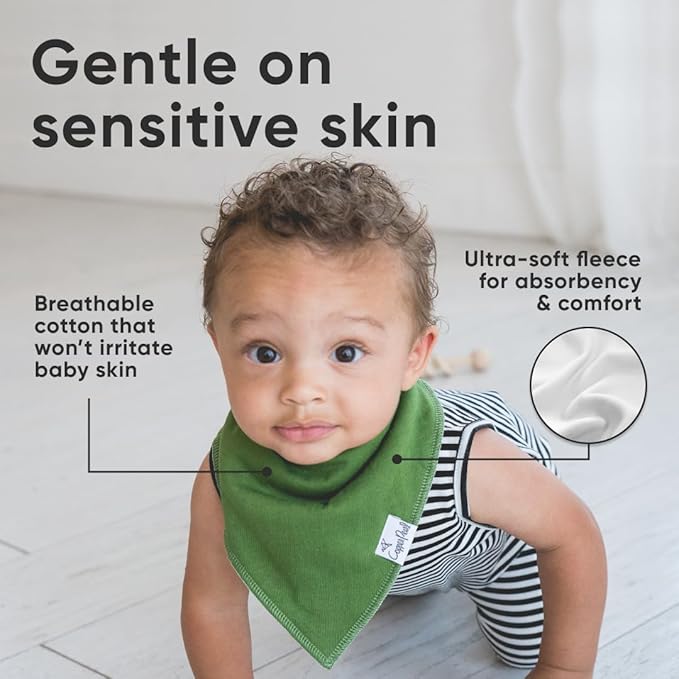 Copper Pearl Baby Bandana Bibs, 4 Pack