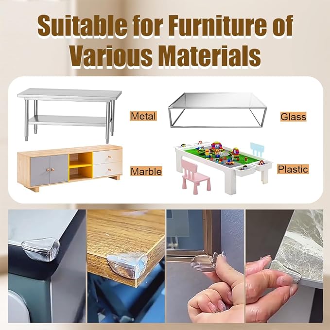 10pcs Corner Protector Baby, Baby Proof Corners and Edges, Clear Table Corner Covers Baby, Corner Guards for Table Edges & Sharp Corners (10pcs L Shape)
