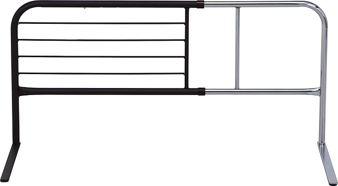 Fuji Boeki 15565 Bed Guard, Fall Prevention, Futon Slips Prevention, Width 37.4 - 47.2 x Depth 15.7 x Height 17.7 inches (95 - 120 x 40 x 45 cm), Brown, High Type, Adjustable Width, Extendable, Adult