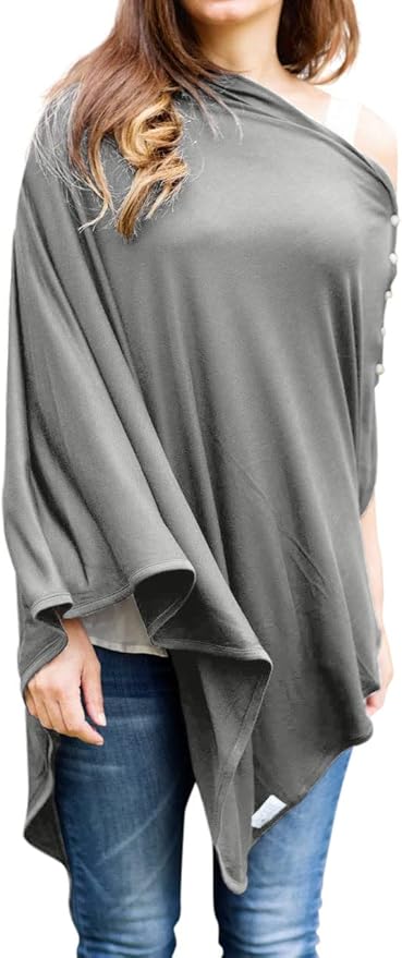 Byrd & Blume Maternity Nursing Cover Breathable Lightweight Breastfeeding Cover Wrap Shawl Scarf Poncho Full 360