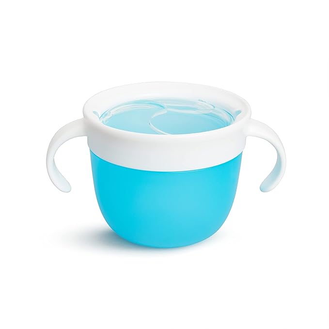 Munchkin® Snack™ Catcher Toddler Snack Cups, 2 Pack, Blue/Green & Stay Put™ Suction Bowls for Babies and Toddlers, 3 Pack, Blue/Green/Purple