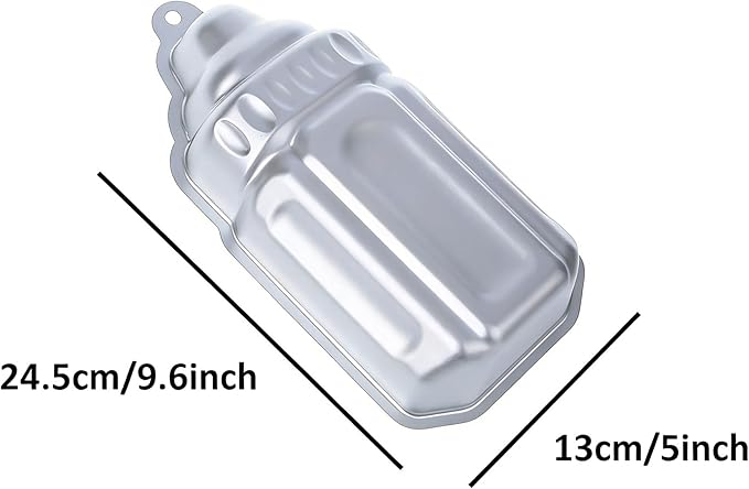 9.5 Inch Feeding Nursing Milk Baby Bottle Shaped Aluminum 3D Baking Mould Cake Mold Tin Birthday Cake Pan - Baby Milk Bottle