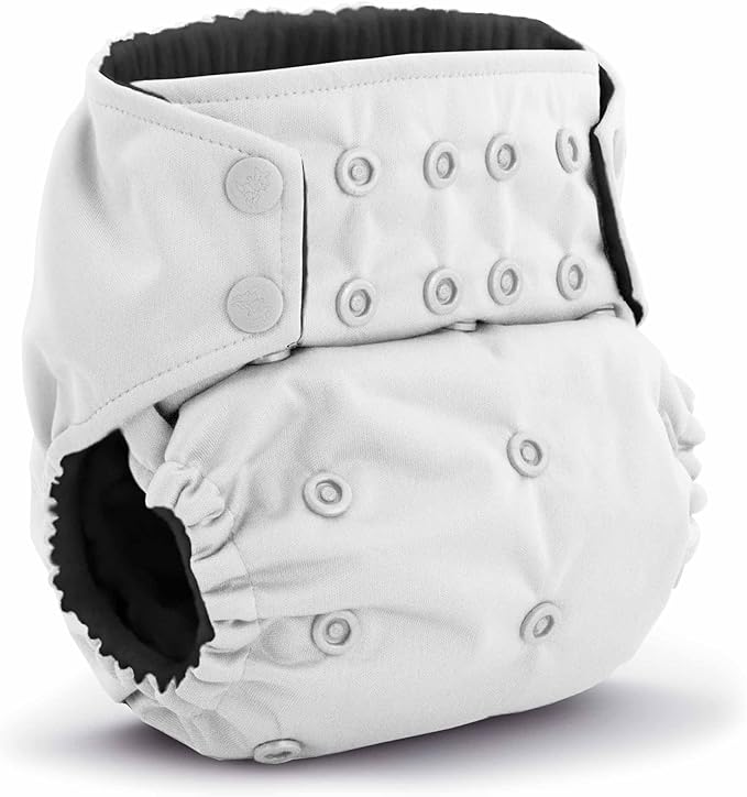 Kanga Care Rumparooz G3 OBV Cloth Diaper Reusable One Size Pocket Diaper with Patented Inner Double Gusset 2 pcs Bamboo Rayon Insert Soaker | Storm (6-55+ lbs)