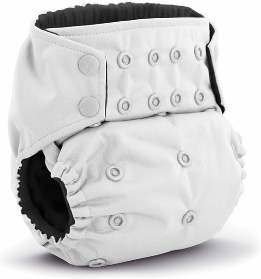 Kanga Care Rumparooz G3 OBV Cloth Diaper Reusable One Size Pocket Diaper with Patented Inner Double Gusset 2 pcs Bamboo Rayon Insert Soaker | Storm (6-55+ lbs)