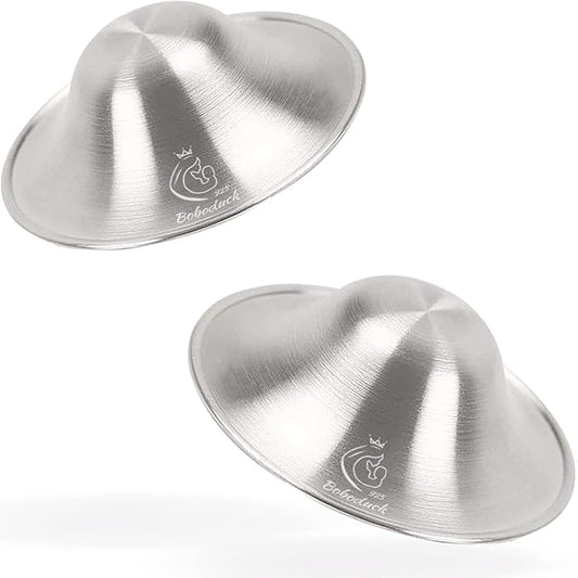 Boboduck Silver Nursing Cups - Silver Nipple Covers Breastfeeding for Protect and Soothe Sore Nipples, Silver Nipple Shields for Nursing Newborn, Nursing Pads Breastfeeding Newborn Essentials