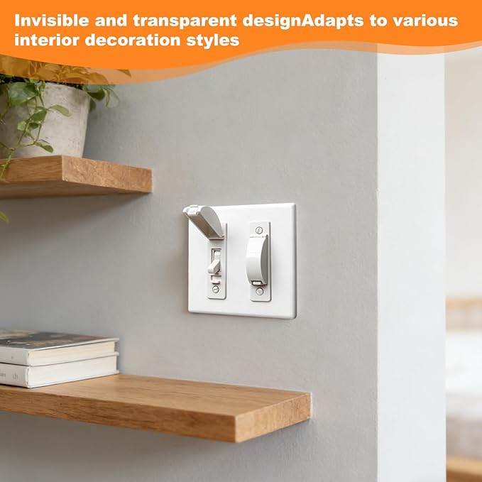 Light Switch Guard, 2 Pack Light Switch Lock, Light Switch Cover Guard, Child Proof Light switch cover, Prevent Children and Adults from Accidentally Turning Your Lights on or off (White)