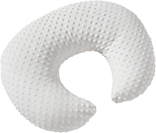 Pillowcase for Nursing Pillow and Positioner for Breastfeeding and Bottle Feeding, Propping Baby, Tummy Time, Baby Sitting Support, Awake-Time Support, Pillow Cover Only (White)