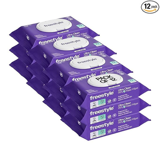 Freestyle Soft Jumbo Baby Wipes, Hypoallergenic and Unscented, Water-Based Wet Wipes for Babies, Finely Suited for Sensitive Skin, Thick & Oversized, Pack of 12, 72 Wipes Per Pack