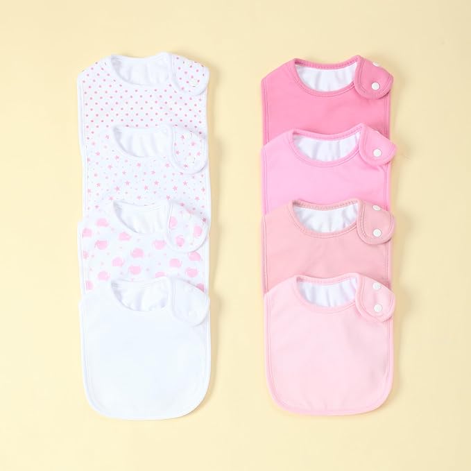 Waterproof Baby Bibs for Boys & Girls Soft and Absorbent Bandana Drool Bibs Set for Infant Newborn 0-12 Months