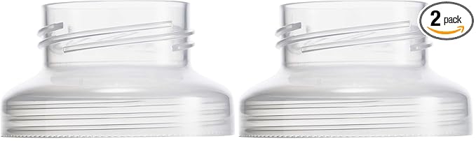 Boon Nursh Wide Neck Breast Pump Adaptor - Works with Spectra and Avent Breast Pumps - Compatible Nursh Bottles - Breastfeeding and Bottle-Feeding Essentials - 2 Count (Pack of 2)