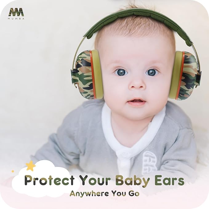 Mumba Baby Ear Protection Noise Cancelling Headphones for Babies and Toddlers Baby Earmuffs - Ages 3-24+ Months