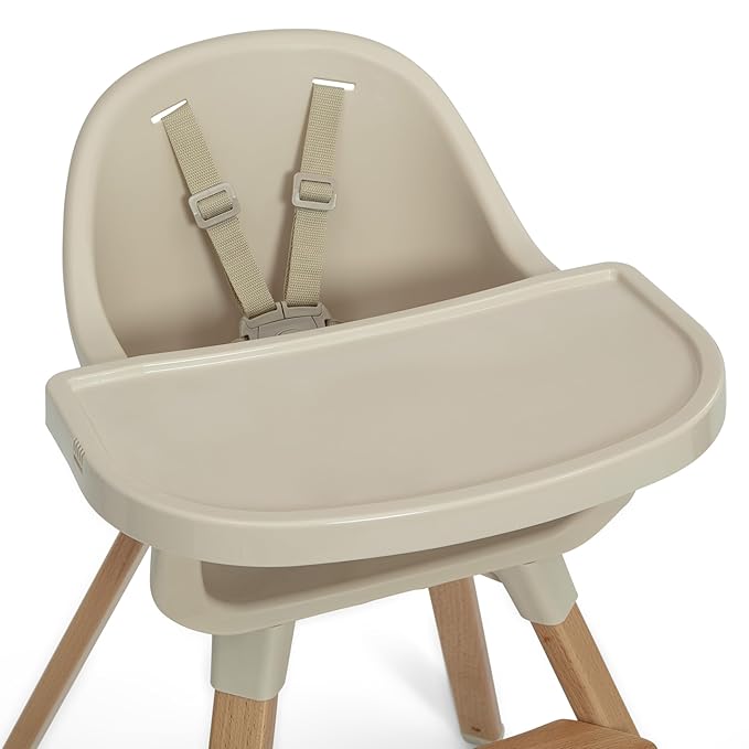 Delta Children - babyGap Otto 3-in-1 High Chair - High Chair Converts to Toddler Dinning Chair and Booster Seat - Dishwasher Safe Meal Tray - FSC-Certified Wood, Oatmeal