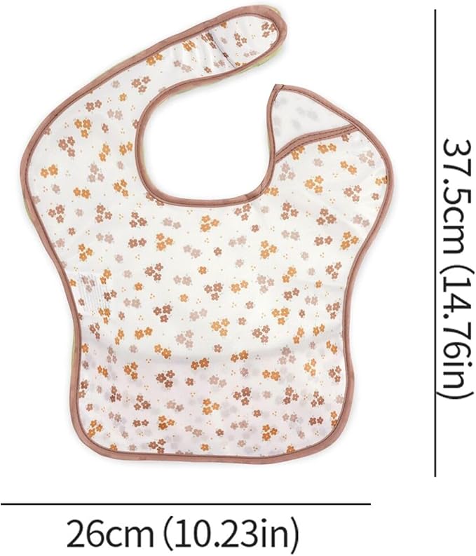 3-Pack Waterproof Baby Bibs for Eating - Lightweight Feeding Bibs, Mess Proof, Baby Essential Must Have for Eating