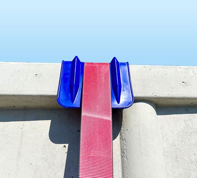 Mytee Products V Edge Protectors Flatbed, 8" x 12", Blue | Vee Shaped Plastics Corner Protectors for Cargo Loads | Tie Down Strap Guard for Winch, Ratchet Straps on Flatbed Truck Trailers
