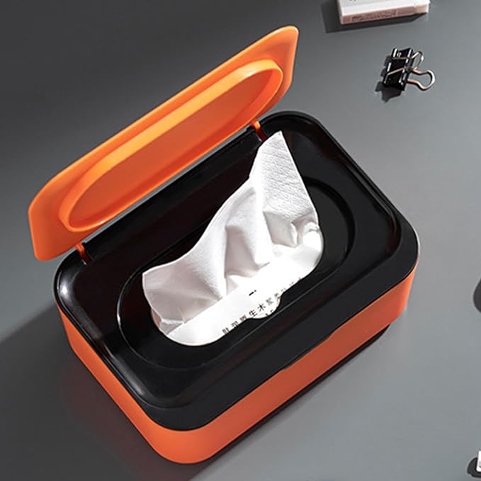 Wet Wipes Dispenser Container Box, Wet Napkin Storage Box Holder, Refillable Paper Tissue Case, Tissue Storage Box with Lid for Home Kitchen Bathroom Offices Car, Keep Wipes Fresh and Clean