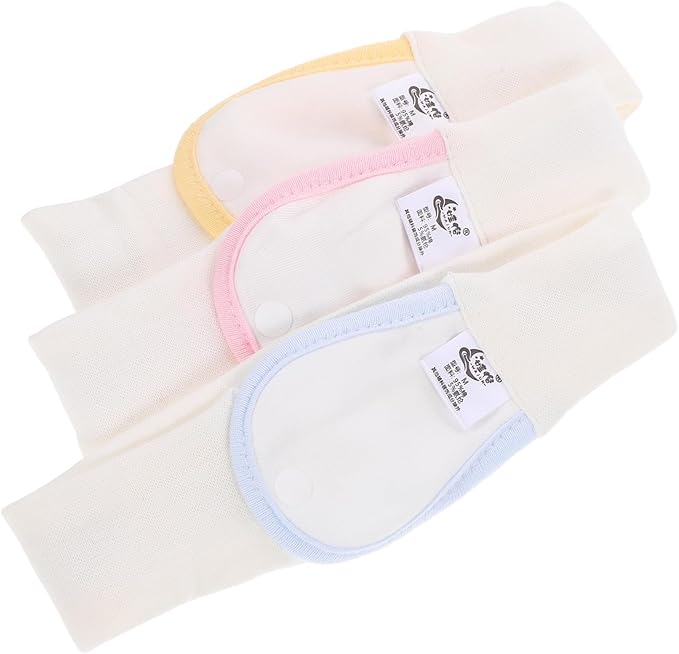 DOITOOL Adjustable Toddler Diaper Fixing Belts 3-Pack Soft Elastic Diaper Retaining Straps for Newborns and Toddlers Secure Fit Prevent Slipping Comfortable Waistband 15.74X2.36In