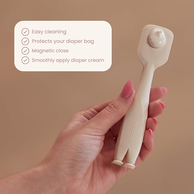 Buddle Rash Rescue & Paddle Pal Kit, 40% Zinc Oxide Ointment with Silicone Spatula Applicator to Protect Baby Bottom, 4 oz