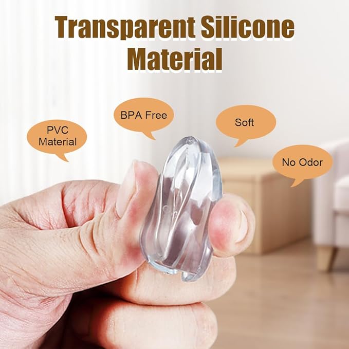 10pcs Corner Protector Baby, Baby Proof Corners and Edges, Clear Table Corner Covers Baby, Corner Guards for Table Edges & Sharp Corners (10pcs Round)