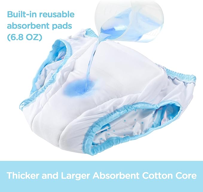 Littleforbig Soft Silky Underwear Comfortable Washable Reusable Adult Training Pants - Potty Pants