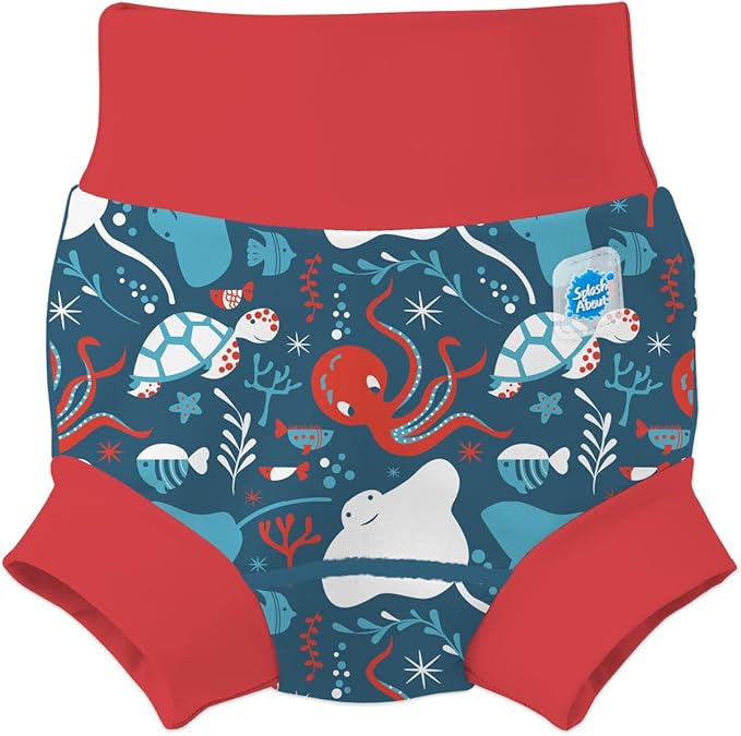 Splash About Happy Nappy Duo, Under the Sea Red, 3-6 Months