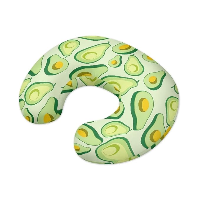 Green Avocado Nursing Pillow Cover, Slipcover for Cartoon Fruit Breastfeeding Pillows Soft Comfortable Slipcover for Baby Boy and Girls