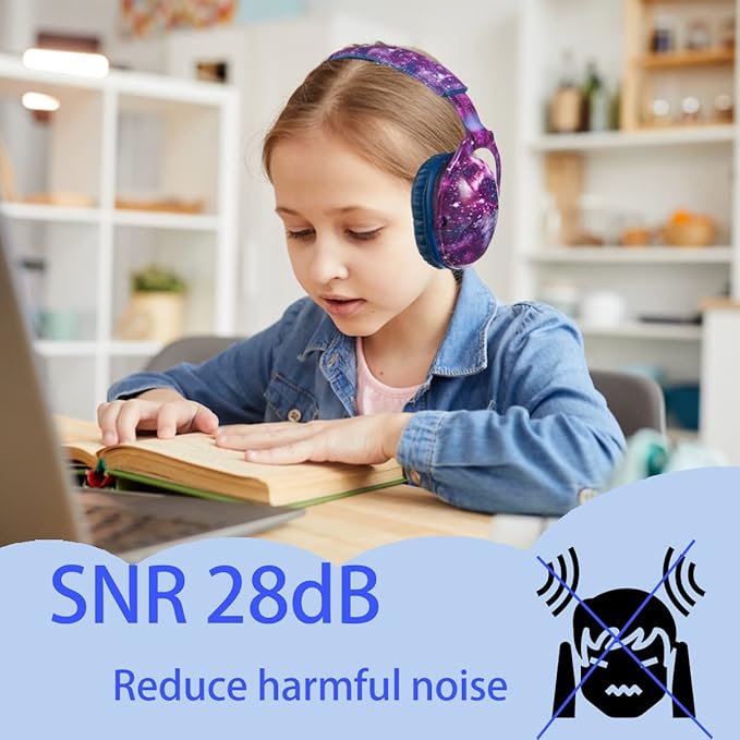 Kids Hearing Protection,25dB NRR Noise Reduction,Sound Proof for Kids,Toddler,Safety Earmuffs for Concert,Airplane,Autism,Monster Jam,Travel,School- Blue Nebel