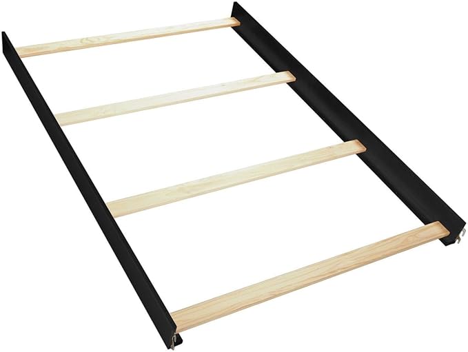 Full-Size Conversion Kit Bed Rails for Oberon Convertible Cribs - Solid Wood Rail - Toddler and Adult Bed Rail for Full-Size Bed - Essential Nursery & Baby Furniture (Black)