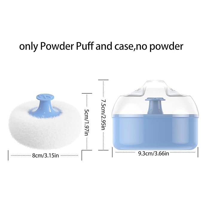 Powder Puff with Case Body Cosmetic Powder Puff Empty Loose Powder Box Container Body Powder Puff